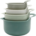 COOK WITH COLOR Nesting Plastic Mixing Bowl Set with Pour Spouts and Handles by CookwithColor