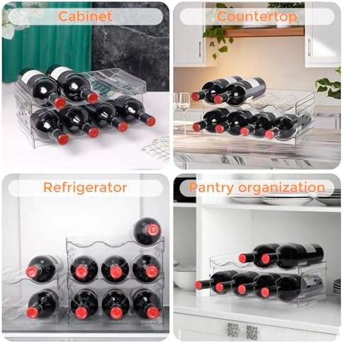 BoxedHome Plastic Water Bottle Organizer and Wine Rack Storage Holder