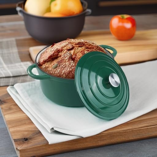 4.5 Quart Dutch Oven Pot with Lid, Non Stick Enameled Cast Iron Dutch Oven - Image 5