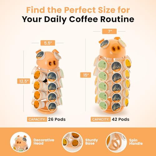 Made Easy Kit Carousel Coffee Pod Holder, Compatible with Keurig