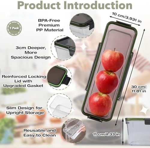 Celery Keeper for Refrigerator, BPA-Free Storage Container
