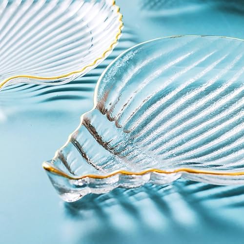 4-Piece Glass Salad Bowl Set, Glass Mixing Bowls, Ocean Series