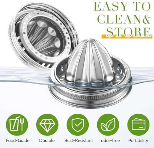 Lemonroad 4 Pcs Mason Jar Juicer Lid