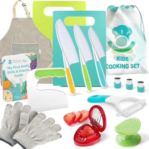 Tovla Jr. Kid Safe Knife Cooking Set | Montessori Kitchen Tools | Ages