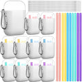 Mumufy 10 Set Silicone Travel Straws with Case Reusable Straws