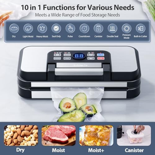 95kPa Precision Vacuum Sealer, Dry/Moist Modes