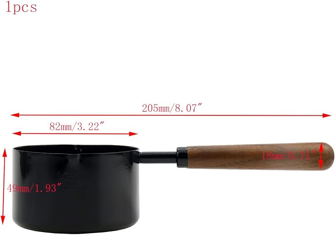 1pcs 1 Cup Measuring Cup with Wooden Handle Stainless Steel Measuring Scoop - Image 3