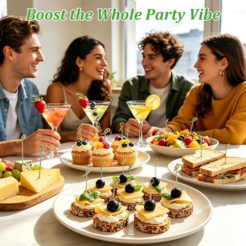 1000PCS Bulk Cocktail Picks, 4.7 IN Handmade Natural Bamboo Knot