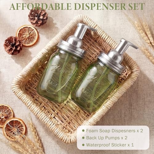 Amolliar Plastic Mason Jar Foaming Soap Dispenser Pump Lid