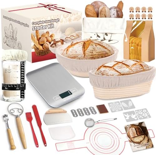 Sourdough Starter Kit with Scale and Glass Jar