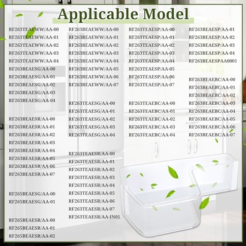 DA97-12651A Refrigerator Door Shelf Bin (Upper Left) Compatible with
