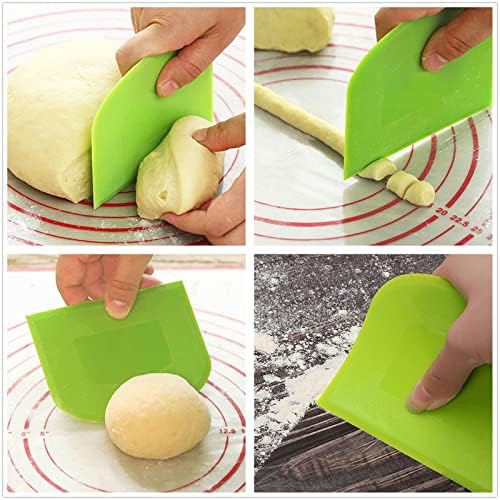 Dough Scraper Set, 2Pcs Pastry Baking Bench Dough Scraper, Versatile