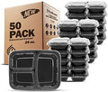 Freshware Meal Prep Containers [50 Pack] 3 Compartment Food Storage