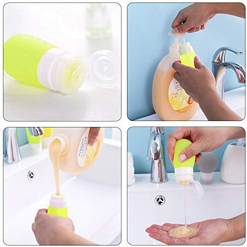 FineGood 4 pcs Squeeze Salad Dressing Bottles, 1.3oz and 2 oz.