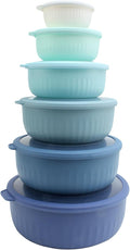 COOK WITH COLOR Prep Bowls with Lids- Wide and Deep Nesting Plastic Small by CookwithColor