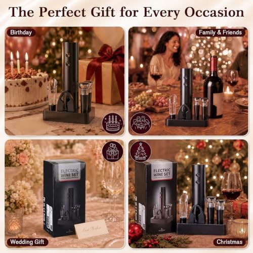 Rechargeable Electric Wine Bottle Opener: 8s Opening, 50 Bottles per
