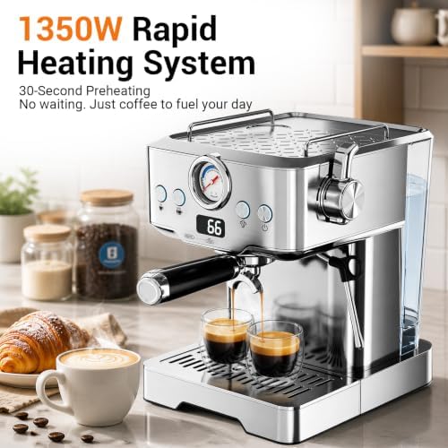 20 Bar Espresso Maker with Milk Frother