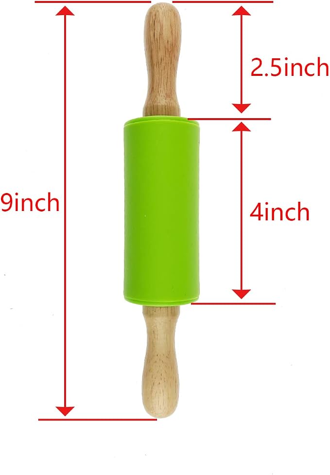 18 Pack Small Rolling Pin for Kids, 9 Inch Kids Rolling Pin for Home Kitchen - Image 2