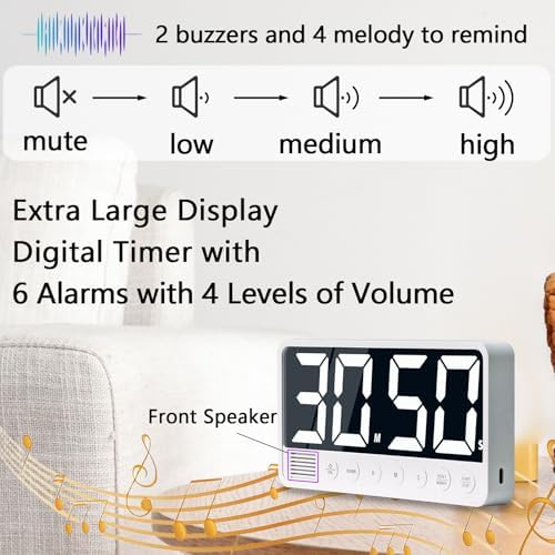 Digital Kitchen Timer, 7.1” Extra Large Display