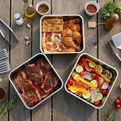YUPER 3 Pack Stainless Steel Food Storage Containers