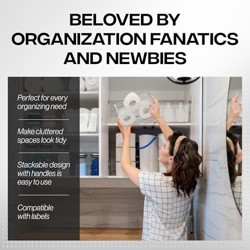 ClearSpace Clear Plastic Storage Bins, Pantry Organizers