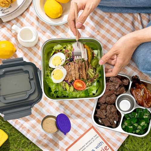 Salad Container for Lunch Stainless Steeel Salad Container 60-oz Salad