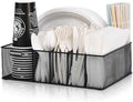 Paper Plate Organizer for Countertop, Black