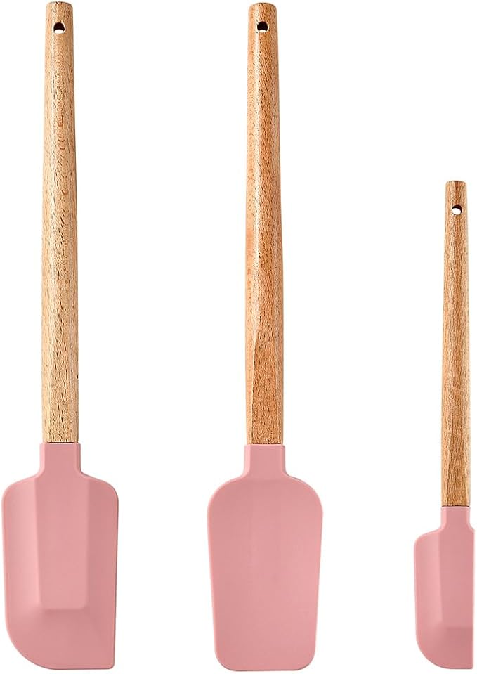 3-Piece Heat Resistant Silicone Spatula Set by Unknown
