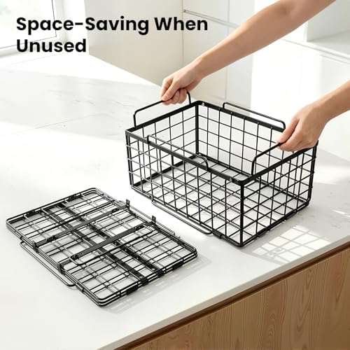 Stackable Metal Freezer Organizer Baskets