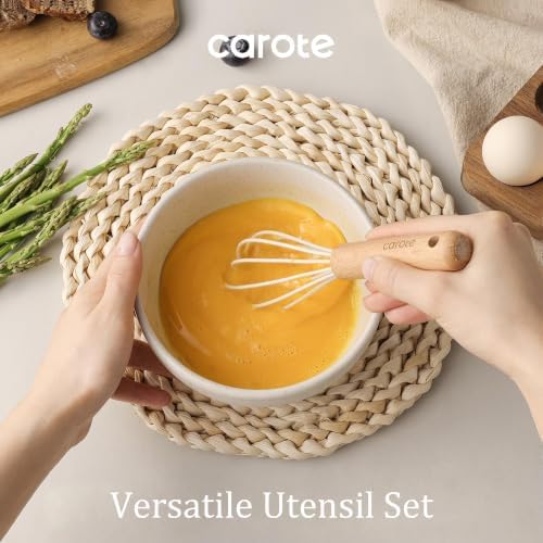 CAROTE 10-Piece Kitchen Utensil Set, Cream
