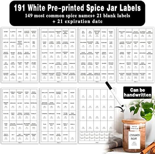 GPOVVIMX 12 Pcs Glass Spice Jars with Bamboo Airtight Lids and 191