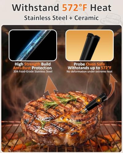 ±0.5°F Accurate Wireless Meat Thermometer