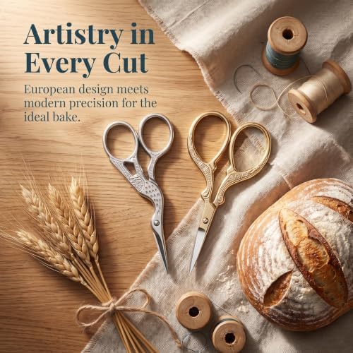 Ipetboom 2pcs Metal Bread Lame Tool - Sourdough Bread Scoring Scissors
