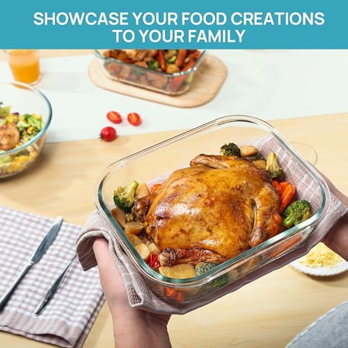 Vtopmart 76.4 oz Glass Storage Containers, 2 Pack