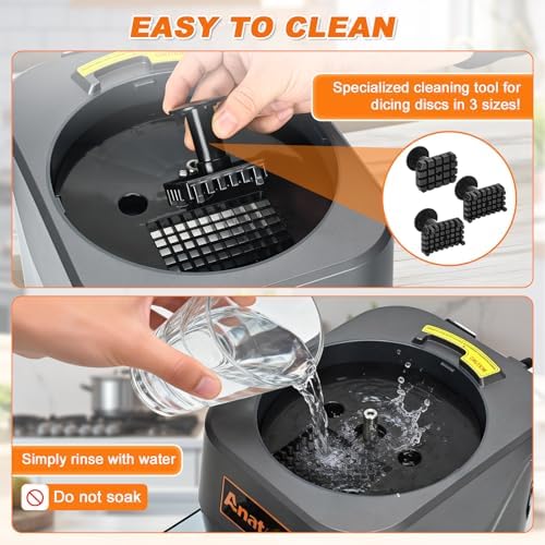 Anatole 6-in-1 Commercial Food Processor Vegetable Chopper