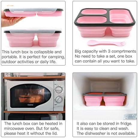 fancyfree Collapsible Silicone Benton Container, Leakproof Lunch Box