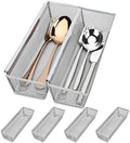 Smgmg Silverware Drawer Organizer, 6 Pack, Grey