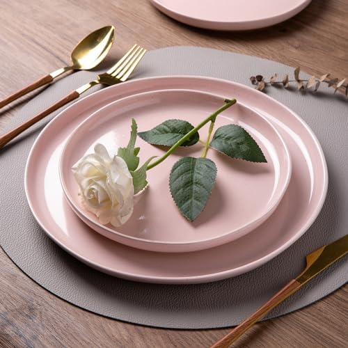 AmorArc Dinnerware Sets for 4, 12 Pieces Ceramic Plates and Bowls Set
