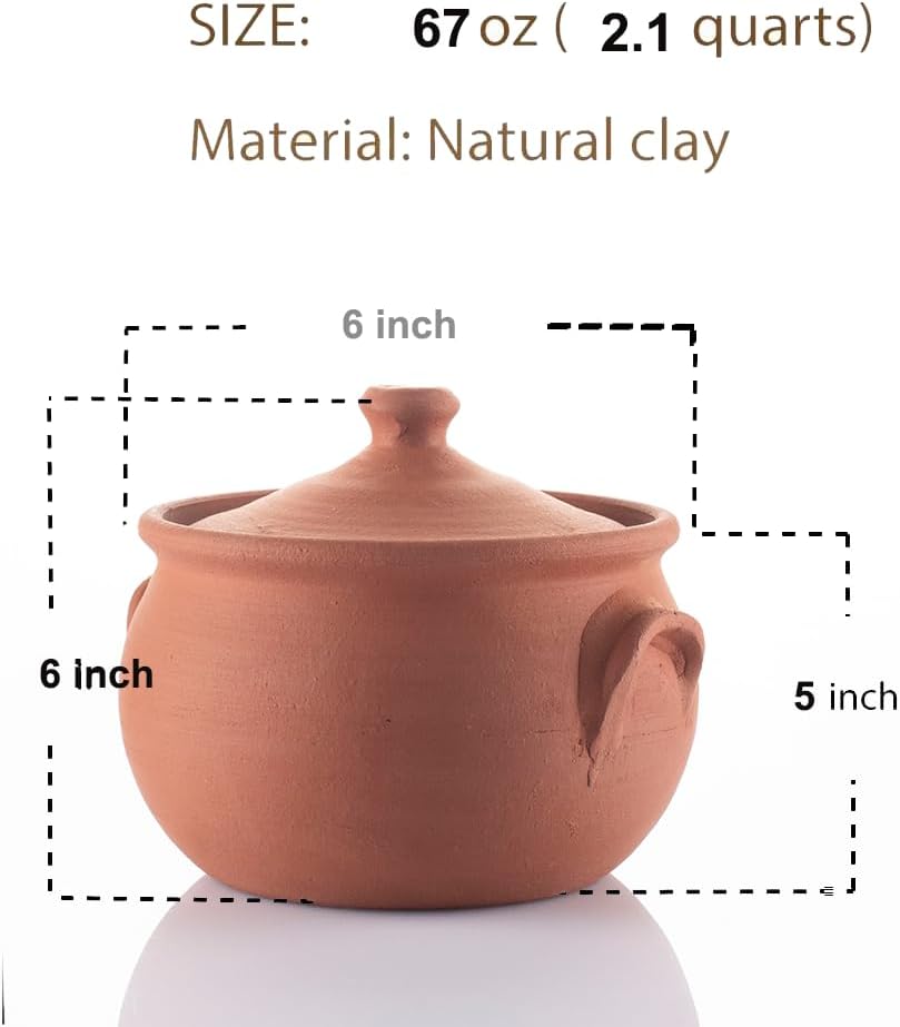 Earthenware Clay Mud Eathern Terracotta Cooking Pot Pottery Cazuela