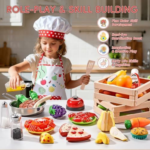 Shimirth Play Kitchen Accessories, Large Stainless Steel Kids Cooking