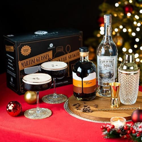 VEMACITY - Luxury Espresso Martini Gifts | Gold Cocktail Shaker Set +