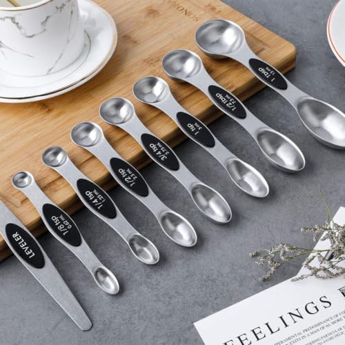 Stainless Steel Measuring Spoons Set, Double End Baking Tool