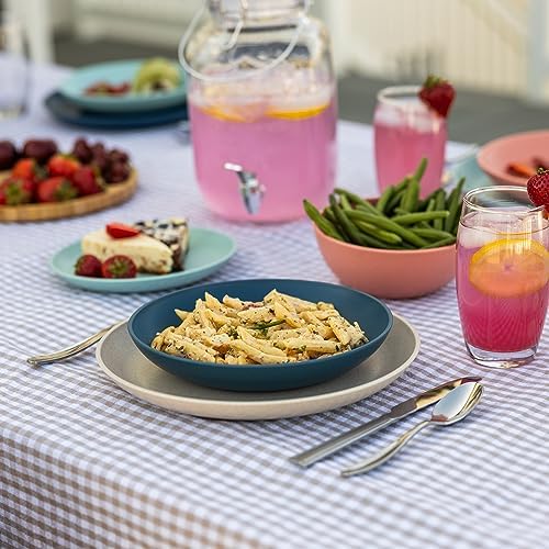 Grow Forward Premium Wheat Straw Pasta Bowls - 30oz Unbreakable Wide &