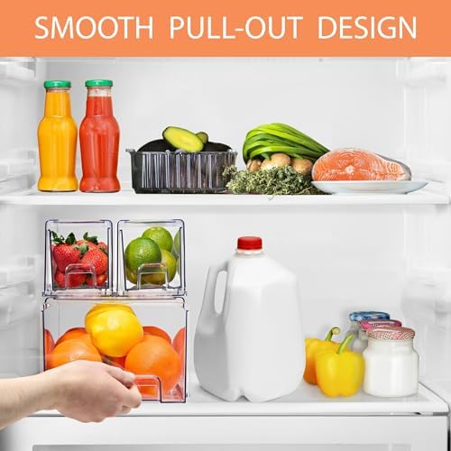 Sorbus Fridge Drawers - Clear Stackable Pull Out Refrigerator