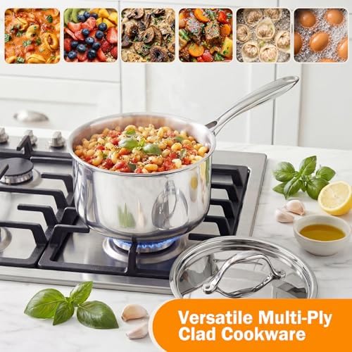 Cooks Standard Multi-Ply Clad Stainless Steel Pots and Pans Set, 10-pc