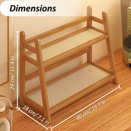 Household 2-Tier Cup Shelf Organizer, Kitchen Counter Shelf for Tea