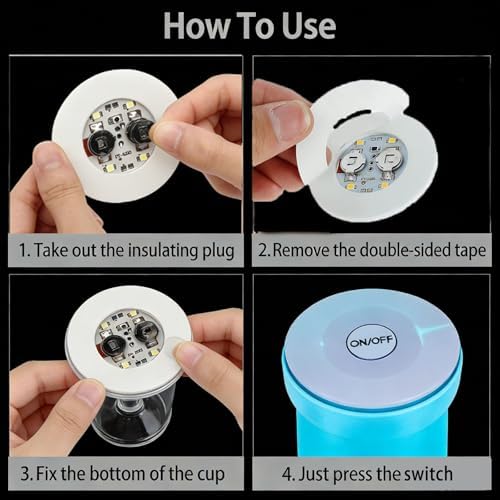 50PCS LED Light Up Drink Coasters,Multi-Color Glowing Cup Coasters