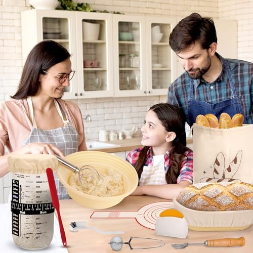 16-Piece sourdough bread baking supplies Set - Foldable Silicone