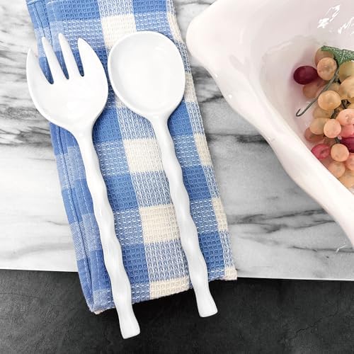UP Wave Handle Melamine Salad Servers, Serving Utensil Set, Includes