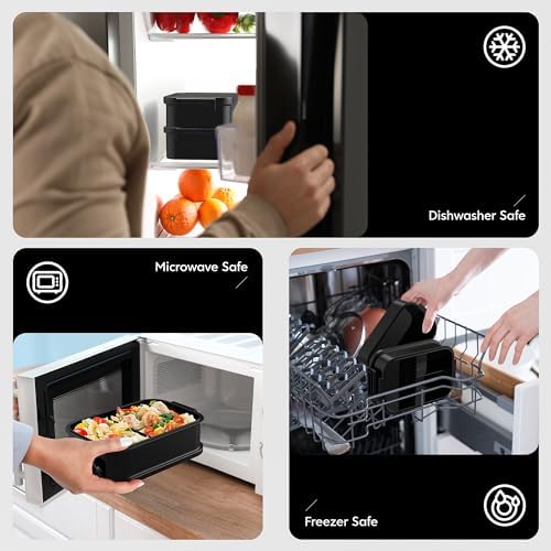 Jelife Adult Bento Box Lunch Box - Large Style Bento Lunch Box for